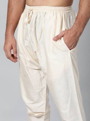 Beige cotton silk pajama 4