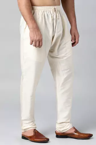 Beige cotton silk pajama