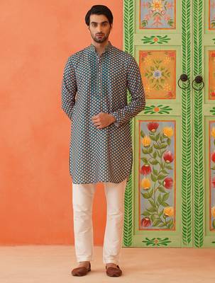 Blue printed kurtas 1