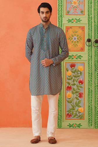 Blue printed kurtas