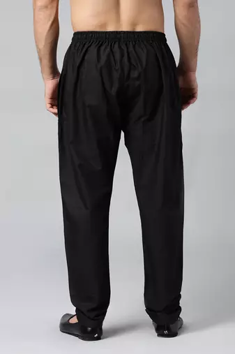 Black fine cotton pajama