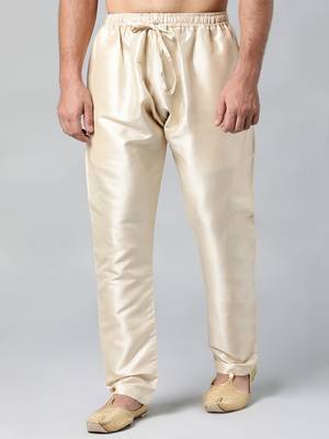 Beige art silk pajama 1