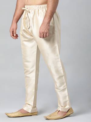 Beige art silk pajama 2