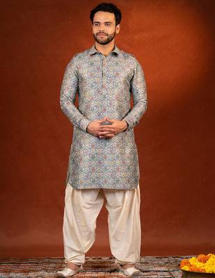 Multi color printed pathani 1