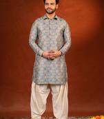 Multi color printed pathani