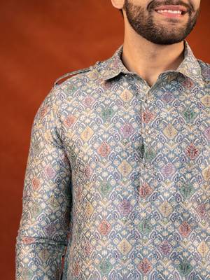 Multi color printed pathani 2