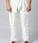 Cream art silk pajama