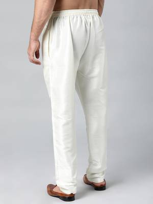 Cream art silk pajama 3