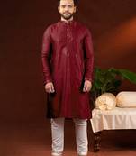 Maroon embroidery kurtas