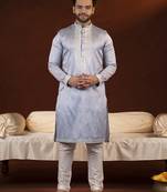 Powder blue embroidery kurtas