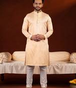 Peach embroidery kurtas