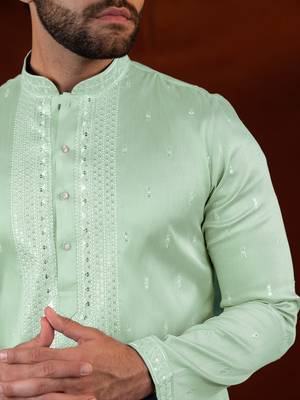 Green embroidery kurtas 2