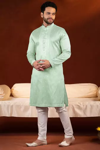 Green embroidery kurtas