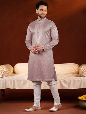 Lavender embroidery kurtas 3