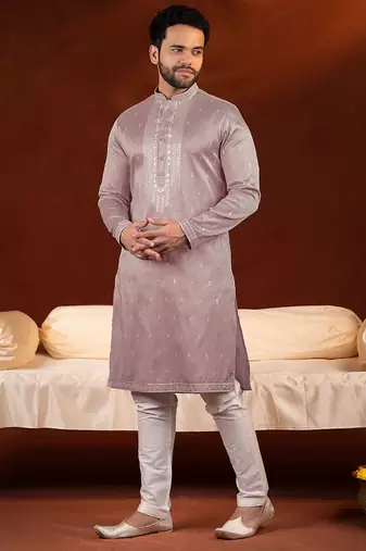 Lavender embroidery kurtas