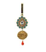 Satka Gold Platted Light Blue Color Stone