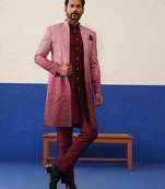 Pink gradient front open indo set