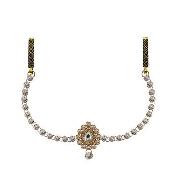 Waist Belt Gold Platted White Color Stone 1