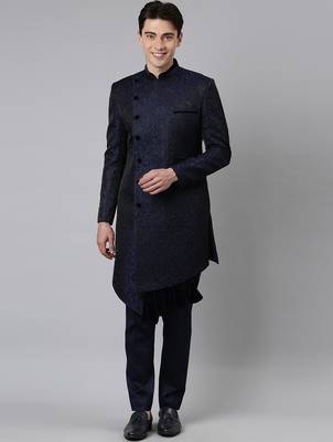 Blue black jacquard indo set 1