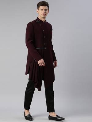 Wine drape indowestern 4