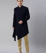 Blue drape indowestern