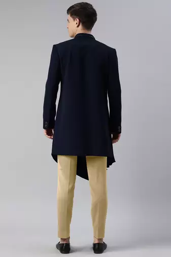 Blue drape indowestern