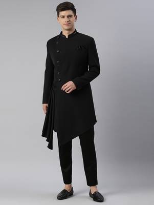 Black drape indowestern 1