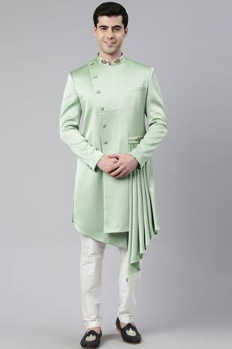 Green draped indo set