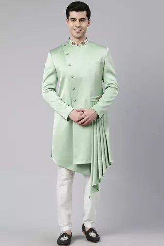 Green draped indo set