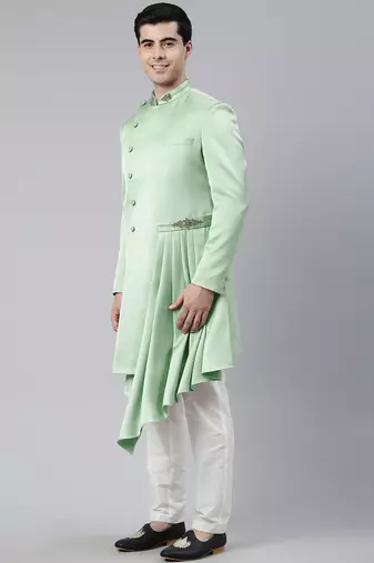 Green draped indo set