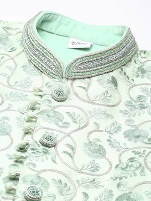 Light green embroidered indowestern 2