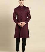 Wine classic achkan indo set