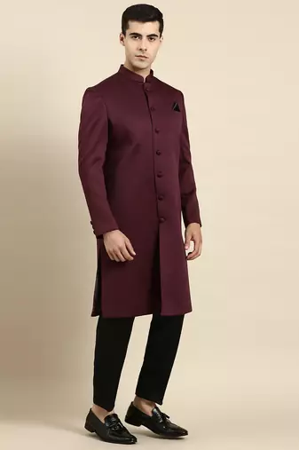 Wine classic achkan indo set