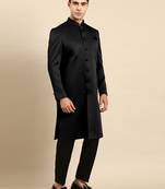 Black classic achkan Sherwani