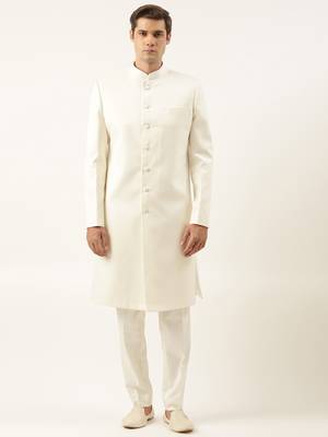 Cream classic achkan 1