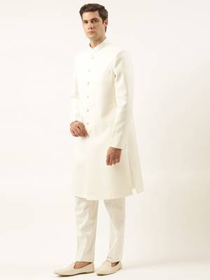 Cream classic achkan 3