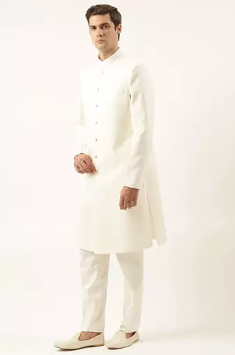 Cream classic achkan