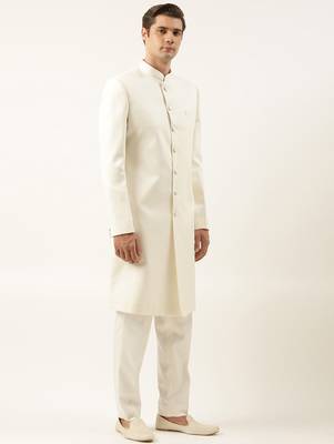 Cream classic achkan 4