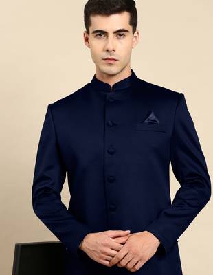 Navy blue classic achkan 2