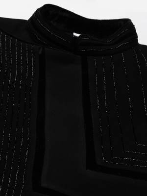 Black draped embroidered indowestern 3
