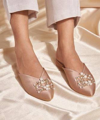 Pink woven leather Mules 2