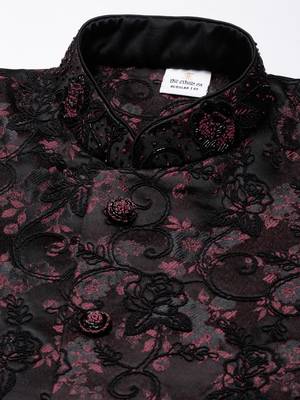 Wine cord dori embroidered indowestern 2