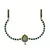 Waist Belt Gold Platted Dark Green Color Stone