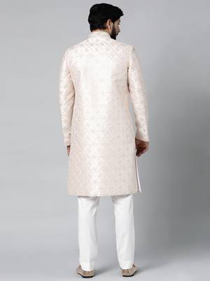 Baby pink embroidered achkan 3