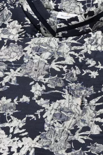 Navy grey jacquard angrakha indowestern set