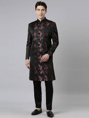 Black wine jacquard indo set 1