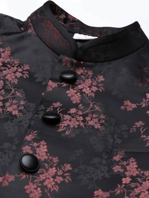 Black wine jacquard indo set 2