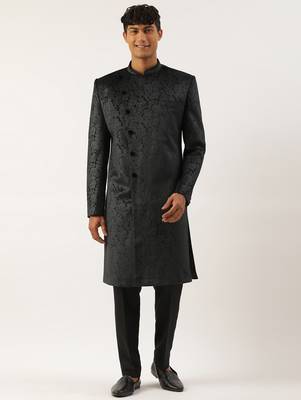 Black paisley velvet indo set 1