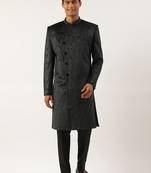 Black paisley velvet indo set
