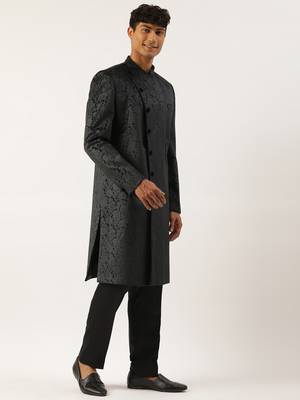 Black paisley velvet indo set 3